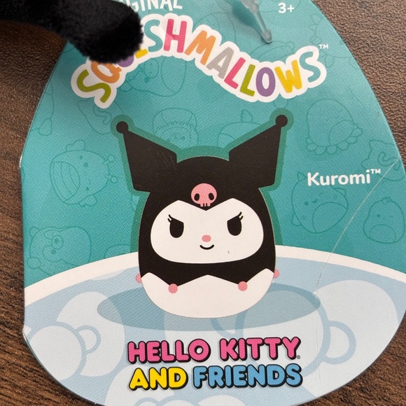 NWT SQUISHMALLOWS Sanrio Hello Kitty Plush 3.5" KUROMI Clip On Key Chain Bag NEW - Picture 5 of 11